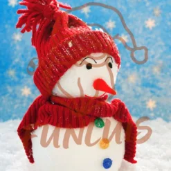 Decorative snowman: light-up fabric snowman for tabletop in Arizona